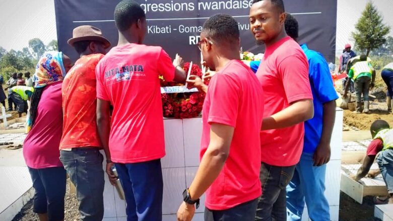 Les jeunes marxistes de Goma Commemorent la Journée du Génocost au cimetière des victimes à Nyiragongo