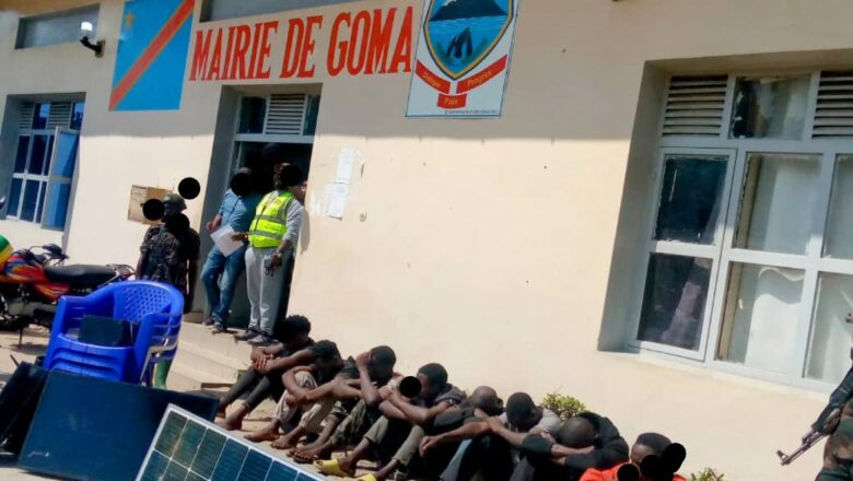 Goma: Voici les raisons de présentation des plusieurs présumés criminels au Maire de Goma le samedi 14 septembre