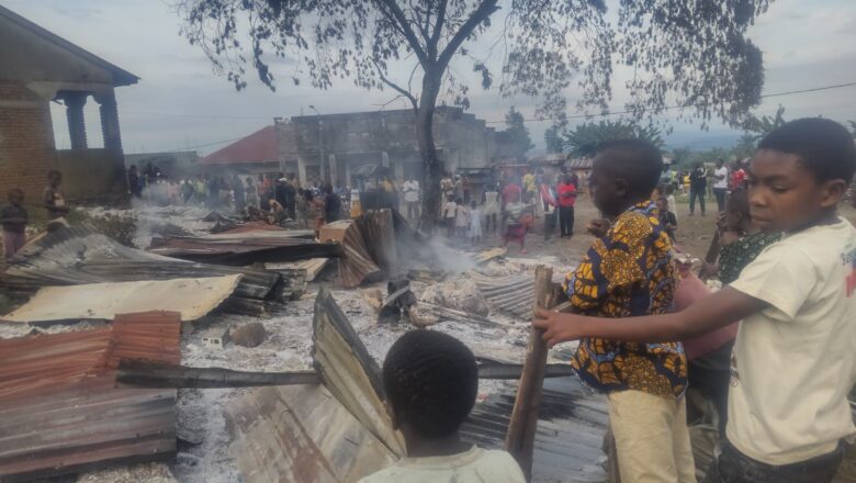 Beni: Des pertes matérielles énormes par incendie des maisons commerciales à Mutwanga